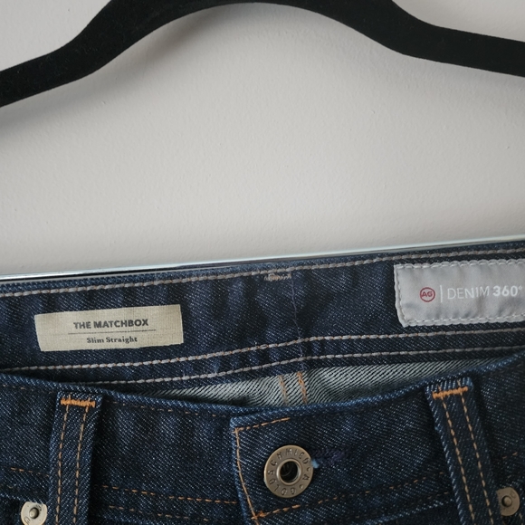 AG Adriano Goldschmied The Matchbox Slim Straight Dark Wash Jeans Size 34X34 - Picture 8 of 12